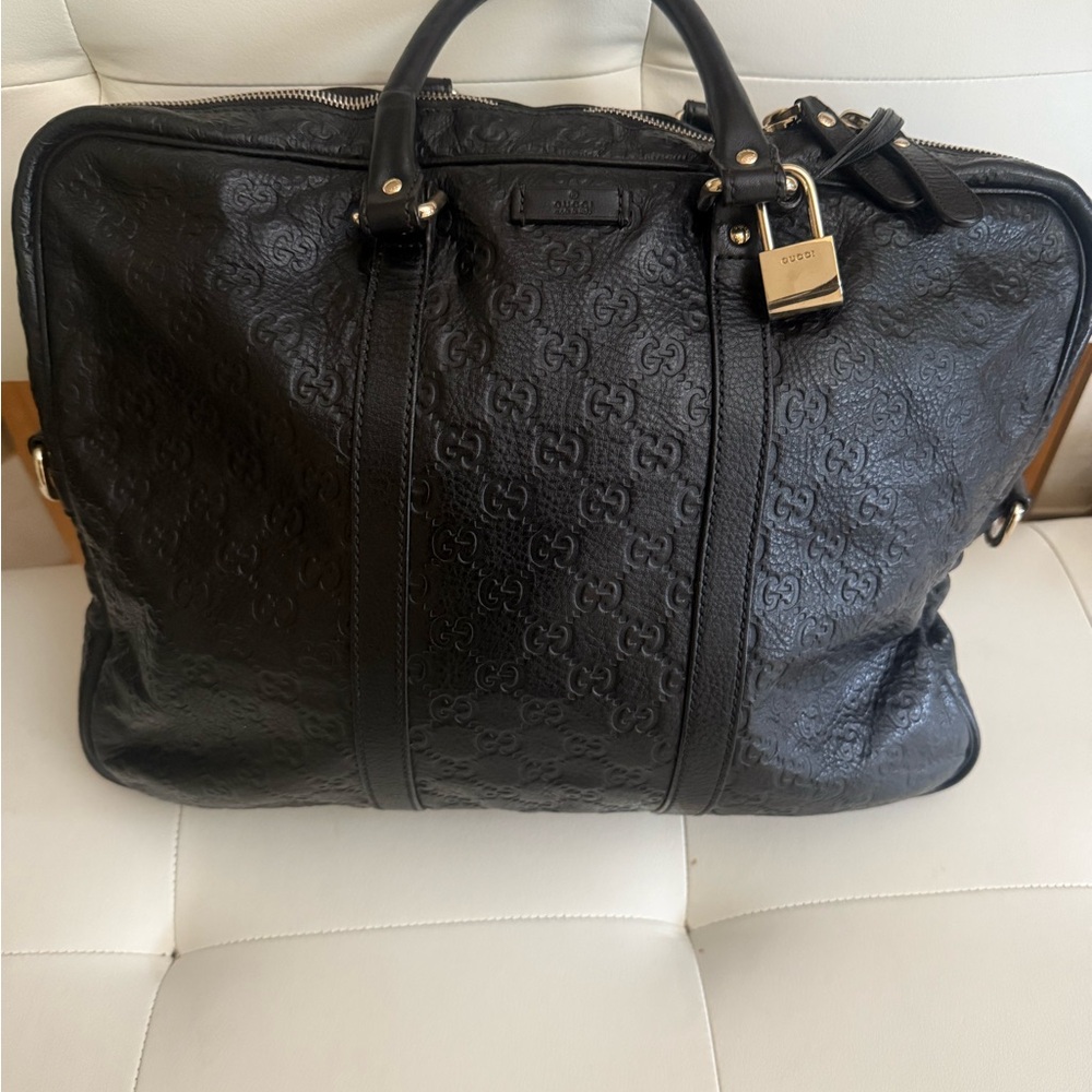 Gucci Black Leather Men's Bag